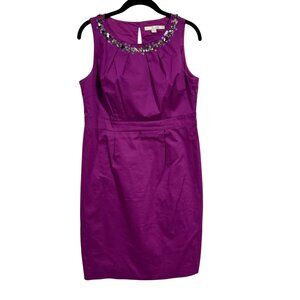 Boden Fuchsia Embellished Sleeveless‎ Shift Dress U.S. Size 8P